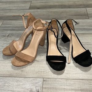 Women a new day Heels Black and Nude both size 6 1/2